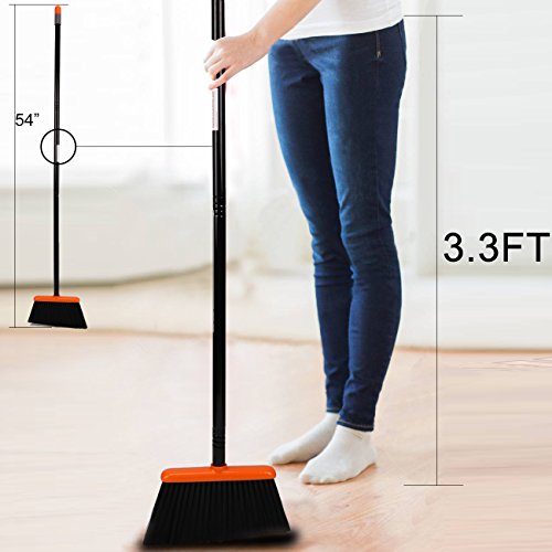 Magnetic Broom and Dustpan Set Cleans with Adjustable 52 Long Handle for Home Room Kitchen Office Lobby Floor Use Upright Stand Up Broom Dustpan Combo…