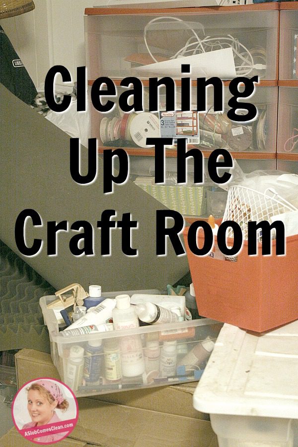 Cleaning Up The Craft Room A Reader's Story Make Progress Declutter at ASlobComesClean.com