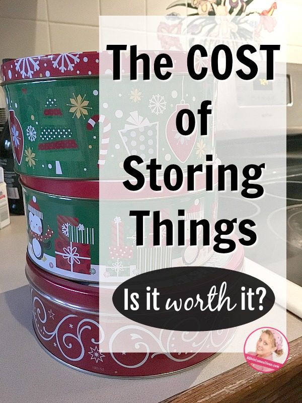 the cost of storing things is it worth it at ASlobComesClean.com